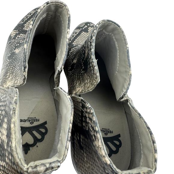 Fergalicious Charley Snake Print Booties, Women's Size 9, Slip On Ankle Boots - Picture 7 of 9